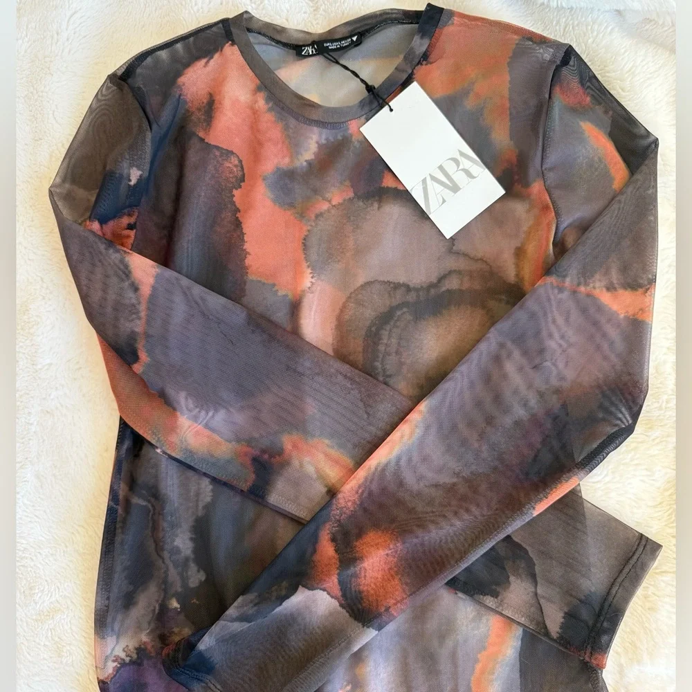 Zara Multicolor Abstract Bodysuit - Picture 2 of 2